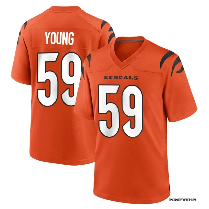 Orange Youth Craig Young Cincinnati Bengals Game Jersey