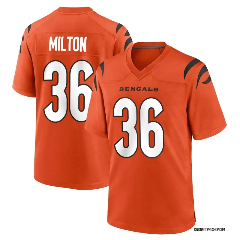 Orange Youth Kendall Milton Cincinnati Bengals Game Jersey
