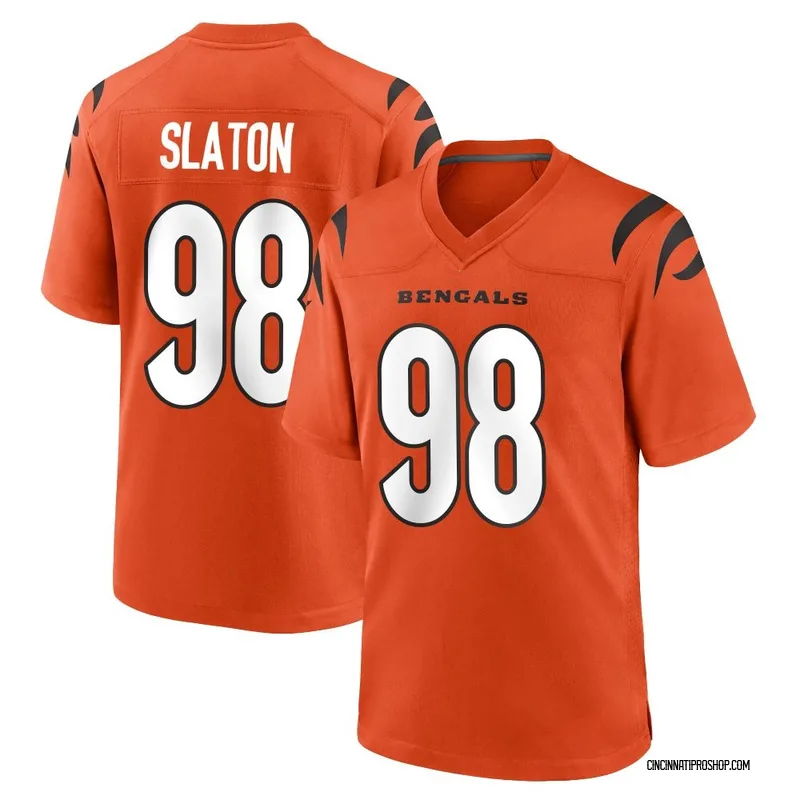 Orange Youth T.J. Slaton Cincinnati Bengals Game Jersey