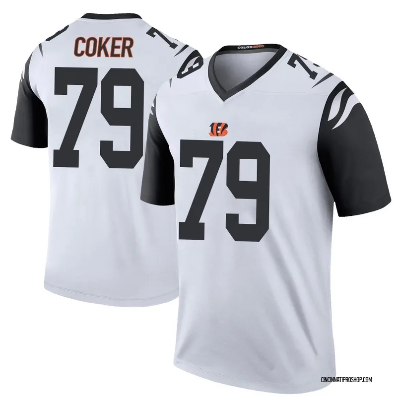 White Men's Andrew Coker Cincinnati Bengals Legend Color Rush Jersey