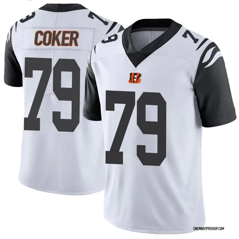 White Men's Andrew Coker Cincinnati Bengals Limited Color Rush Vapor Untouchable Jersey