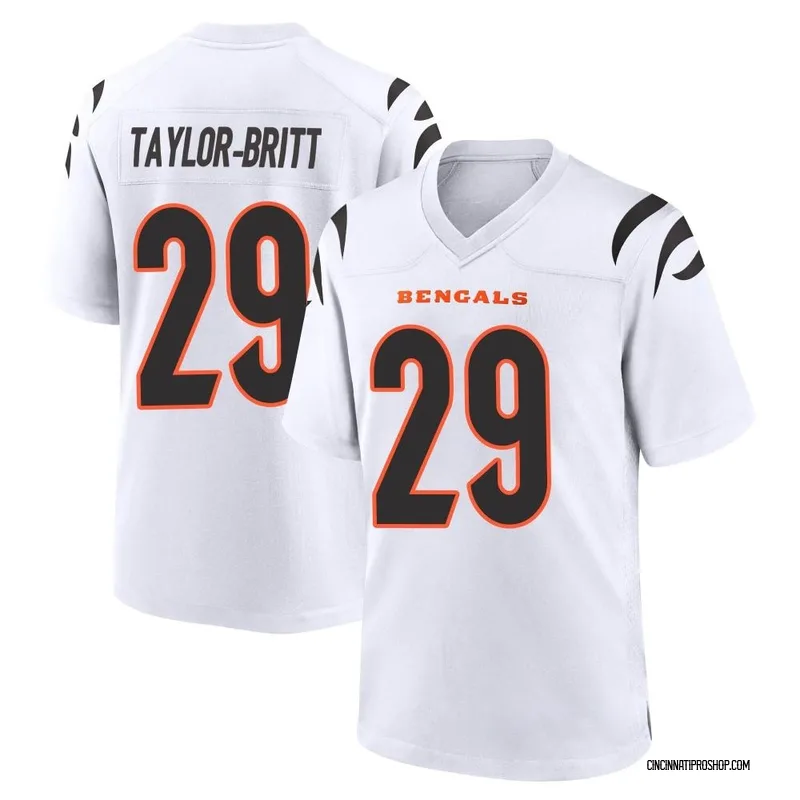 White Men's Cam Taylor-Britt Cincinnati Bengals Game Jersey