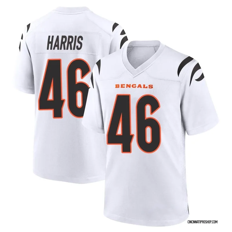White Men's Clark Harris Cincinnati Bengals Game Jersey