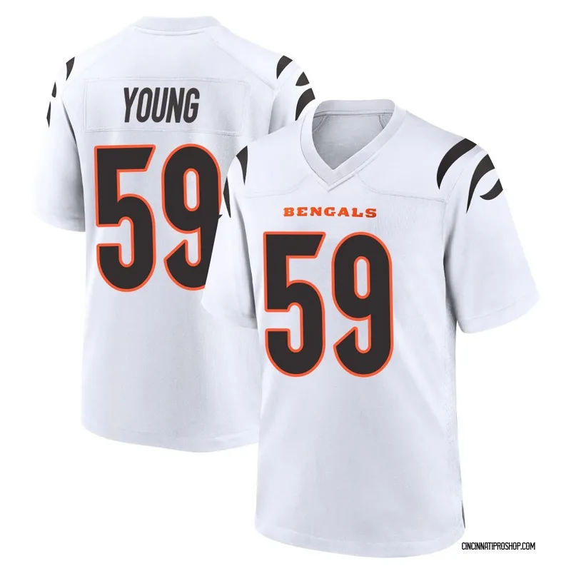 White Men's Craig Young Cincinnati Bengals Game Jersey
