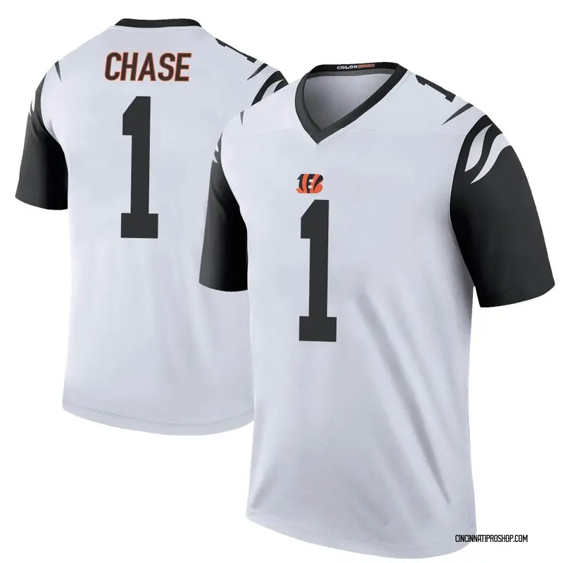 ja marr chase all white jersey