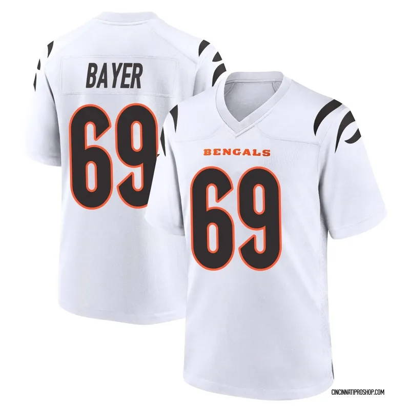 White Men's Jacob Bayer Cincinnati Bengals Game Jersey