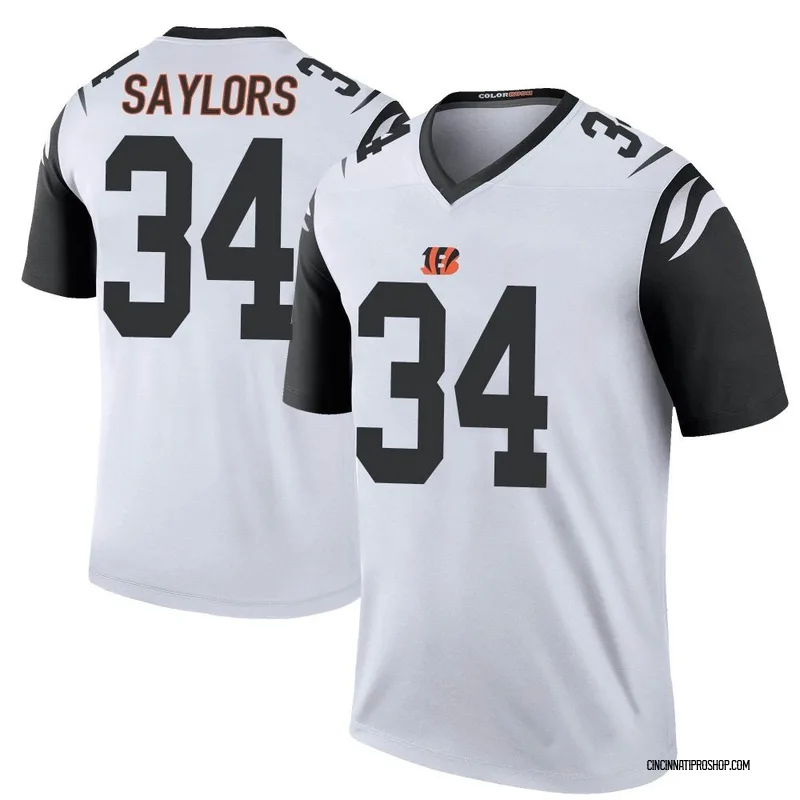 White Men s Jacob Saylors Cincinnati Bengals Legend Color Rush Jersey
