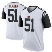 White Men's Justin Blazek Cincinnati Bengals Legend Color Rush Jersey
