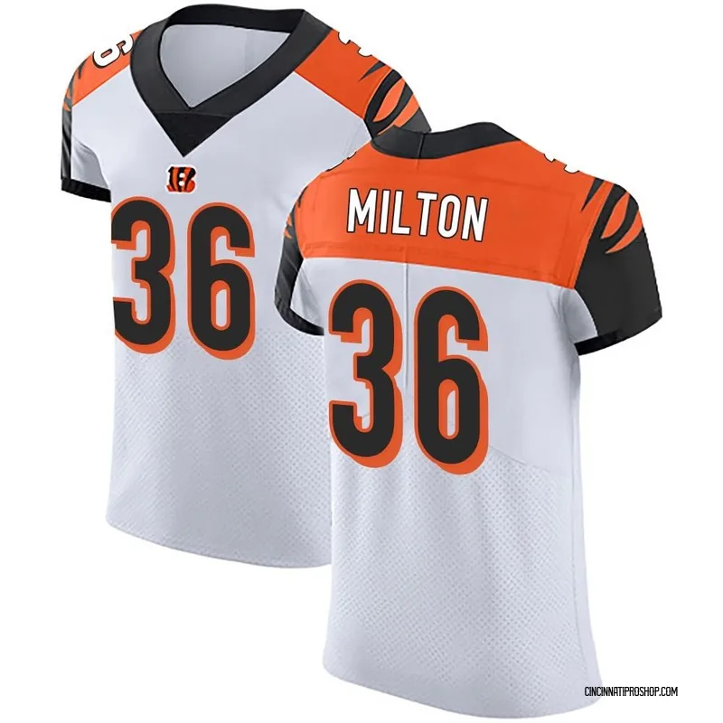 White Men's Kendall Milton Cincinnati Bengals Elite Vapor Untouchable Jersey