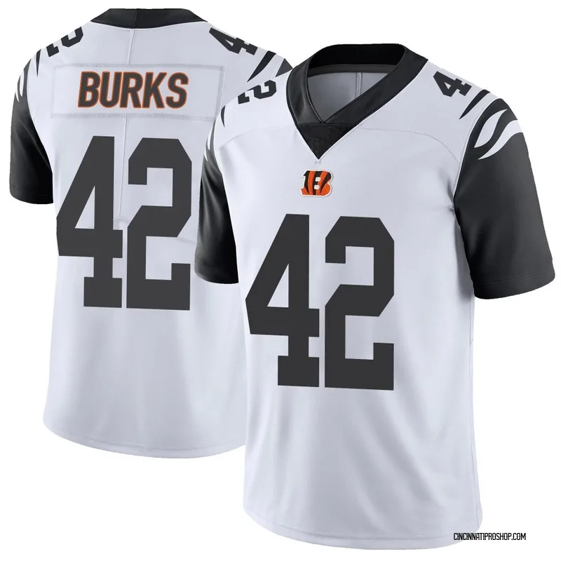 White Men's Oren Burks Cincinnati Bengals Limited Color Rush Vapor Untouchable Jersey