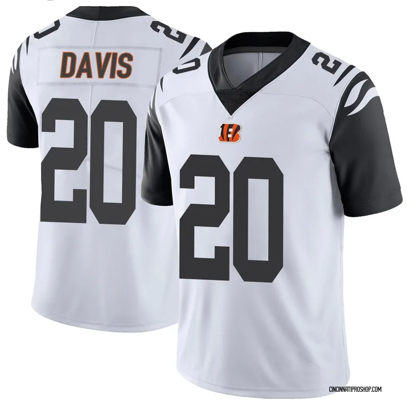 White Men's Tacario Davis Cincinnati Bengals Limited Color Rush Vapor Untouchable Jersey