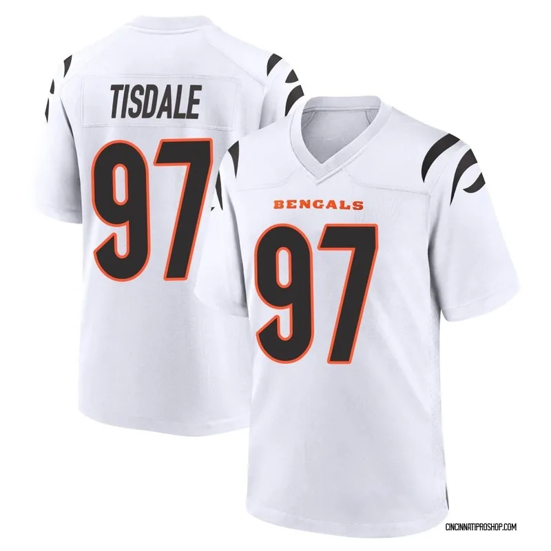 White Men's Tariqious Tisdale Cincinnati Bengals Game Jersey