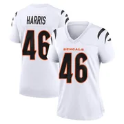 White Women's Clark Harris Cincinnati Bengals Game Jersey