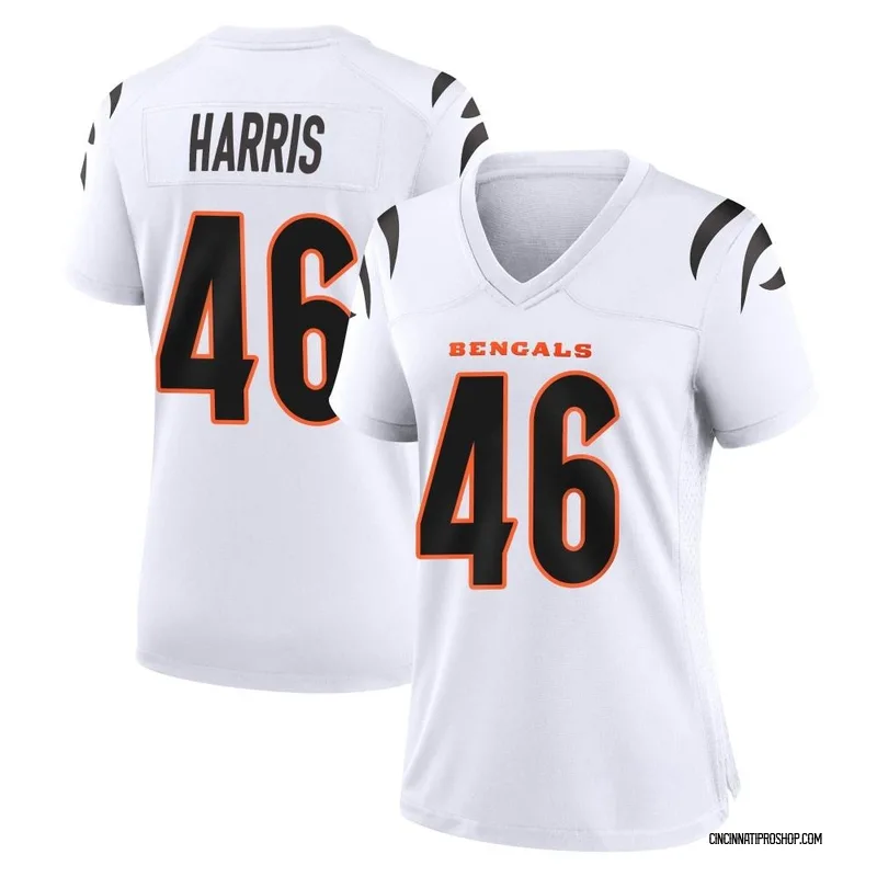 White Women's Clark Harris Cincinnati Bengals Game Jersey