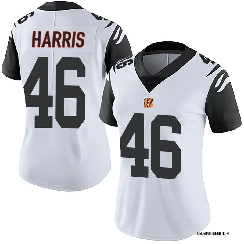 White Women's Clark Harris Cincinnati Bengals Limited Color Rush Vapor Untouchable Jersey