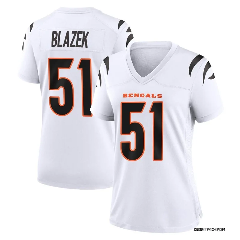 White Women's Justin Blazek Cincinnati Bengals Game Jersey