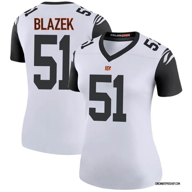 White Women's Justin Blazek Cincinnati Bengals Legend Color Rush Jersey