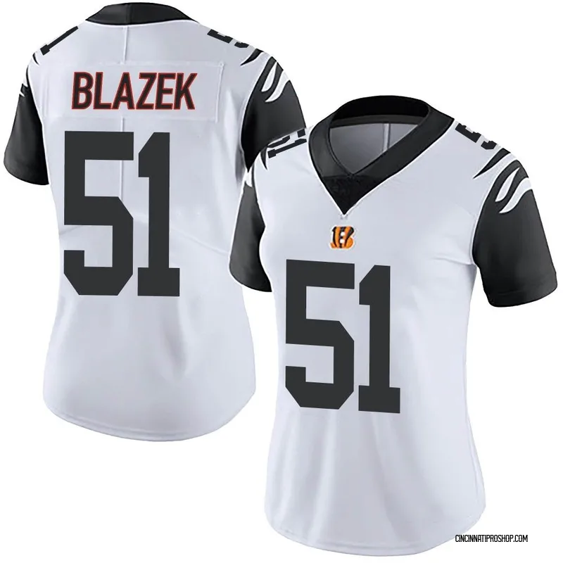 White Women's Justin Blazek Cincinnati Bengals Limited Color Rush Vapor Untouchable Jersey