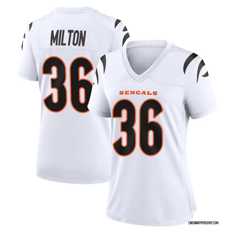 White Women's Kendall Milton Cincinnati Bengals Game Jersey