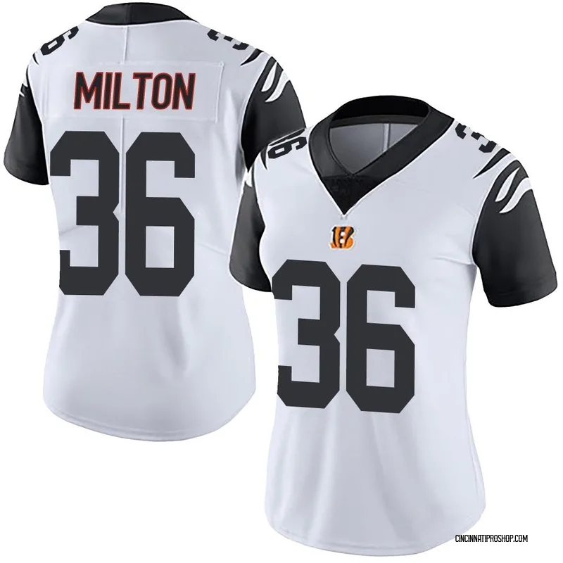 White Women's Kendall Milton Cincinnati Bengals Limited Color Rush Vapor Untouchable Jersey