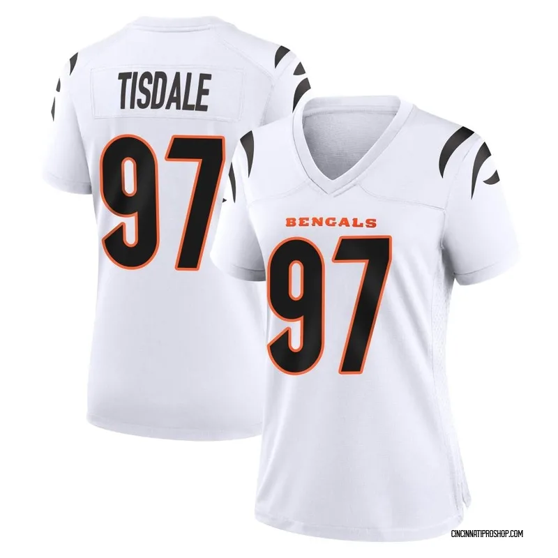 White Women's Tariqious Tisdale Cincinnati Bengals Game Jersey