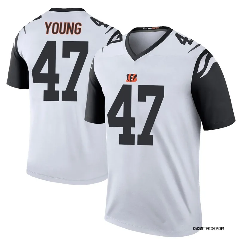 White Youth Craig Young Cincinnati Bengals Legend Color Rush Jersey