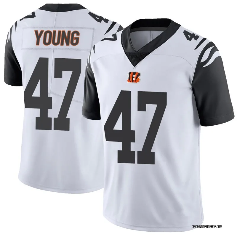 White Youth Craig Young Cincinnati Bengals Limited Color Rush Vapor Untouchable Jersey
