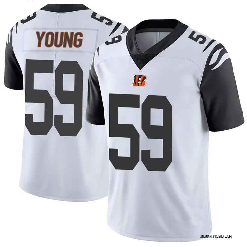 White Youth Craig Young Cincinnati Bengals Limited Color Rush Vapor Untouchable Jersey