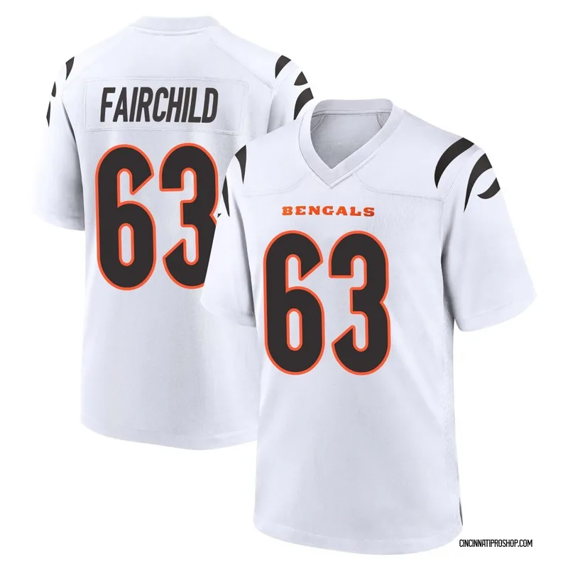 White Youth Dylan Fairchild Cincinnati Bengals Game Jersey