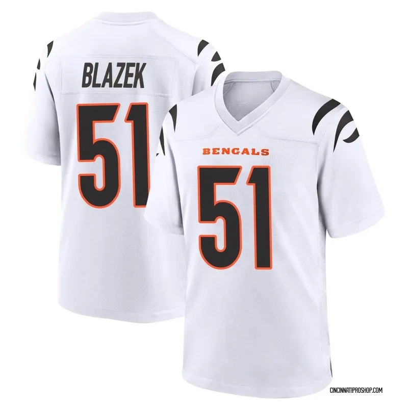 White Youth Justin Blazek Cincinnati Bengals Game Jersey