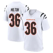 White Youth Kendall Milton Cincinnati Bengals Game Jersey