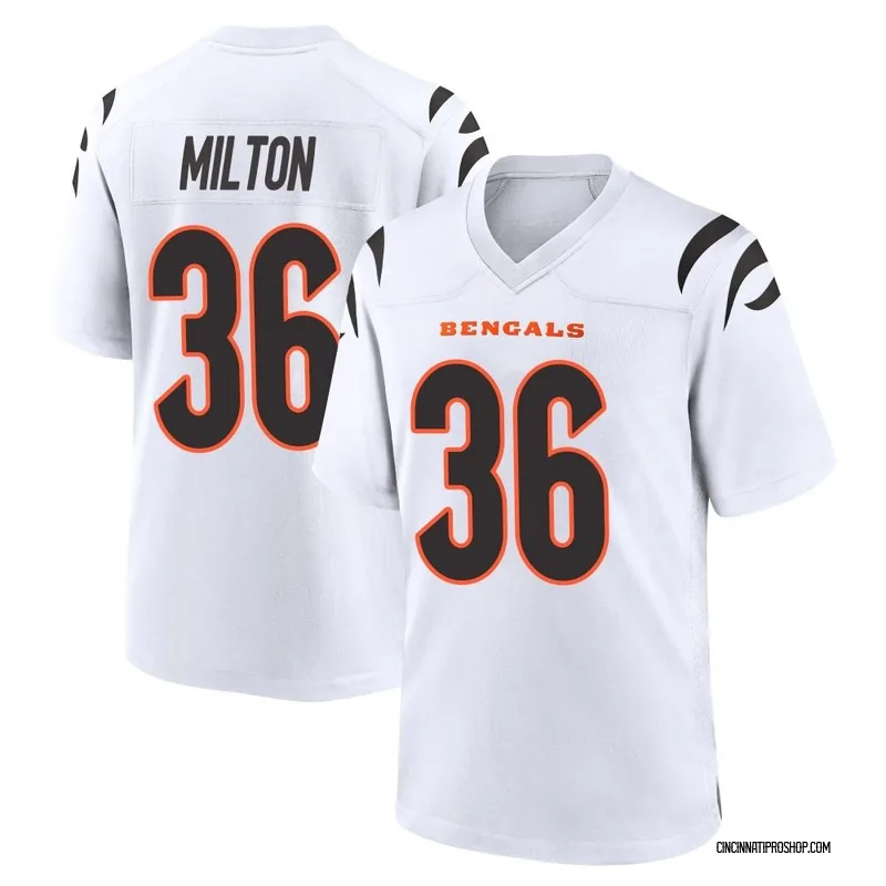 White Youth Kendall Milton Cincinnati Bengals Game Jersey